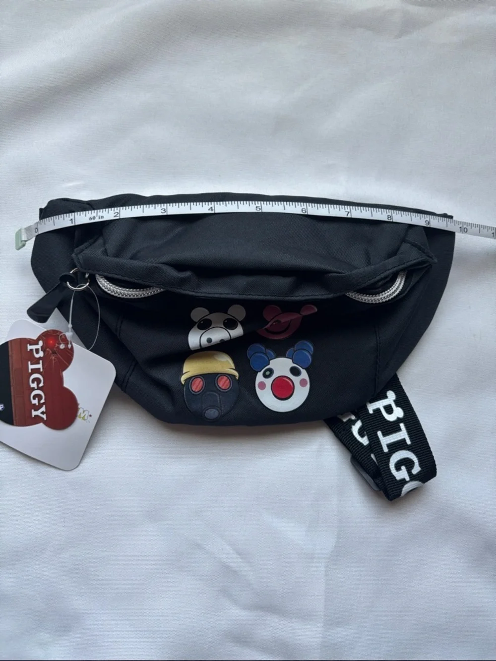 PIGGY - Piggy Characters Fanny Pack Bag (Hands-Free Pouch w/ 3D Charm, Youth)
